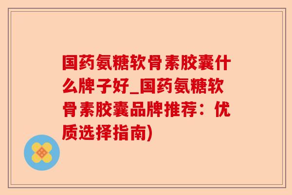 国药氨糖软骨素胶囊什么牌子好_国药氨糖软骨素胶囊品牌推荐：优质选择指南)