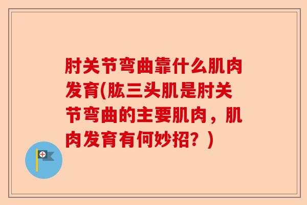 肘关节弯曲靠什么肌肉发育(肱三头肌是肘关节弯曲的主要肌肉，肌肉发育有何妙招？)