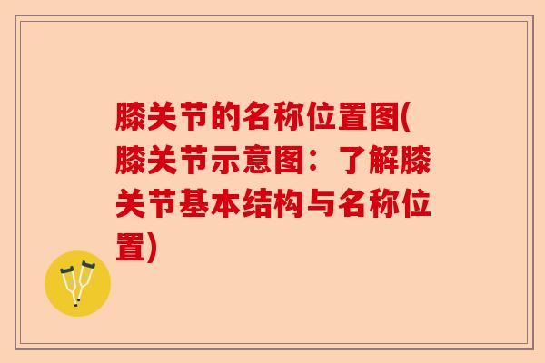 膝关节的名称位置图(膝关节示意图：了解膝关节基本结构与名称位置)