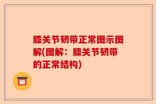 膝关节韧带正常图示图解(图解：膝关节韧带的正常结构)
