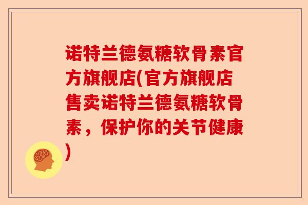 诺特兰德氨糖软骨素官方旗舰店(官方旗舰店售卖诺特兰德氨糖软骨素，保护你的关节健康)