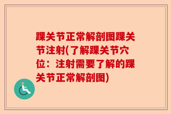 踝关节正常解剖图踝关节注射(了解踝关节穴位：注射需要了解的踝关节正常解剖图)