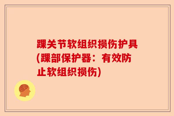 踝关节软组织损伤护具(踝部保护器：有效防止软组织损伤)
