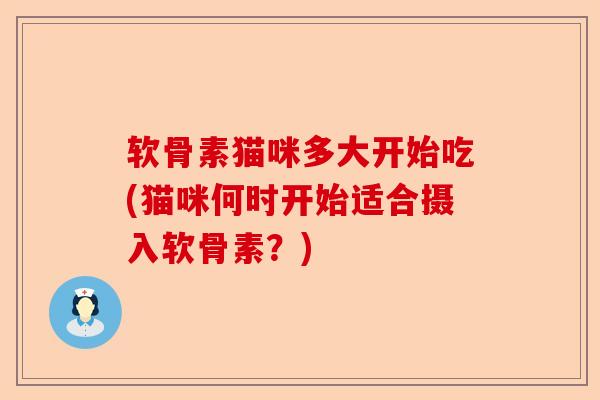 软骨素猫咪多大开始吃(猫咪何时开始适合摄入软骨素？)