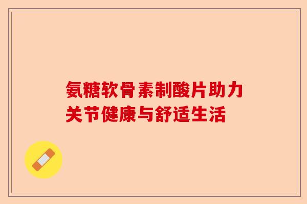 氨糖软骨素制酸片助力关节健康与舒适生活 氨糖软骨素制酸片助力关节健康与舒适生活