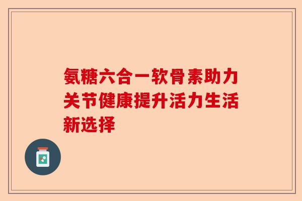氨糖六合一软骨素助力关节健康提升活力生活新选择