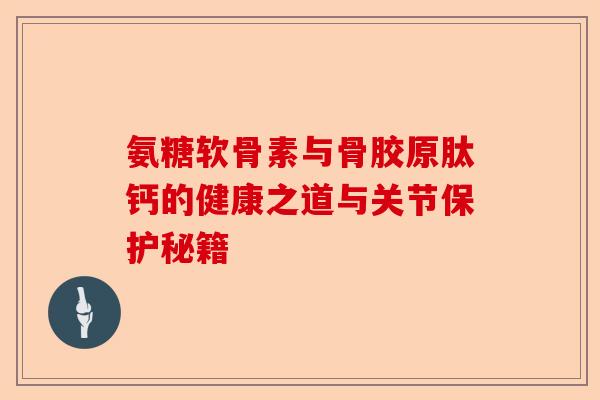 氨糖软骨素与骨胶原肽钙的健康之道与关节保护秘籍