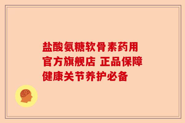 盐酸氨糖软骨素药用 官方旗舰店 正品保障健康关节养护必备