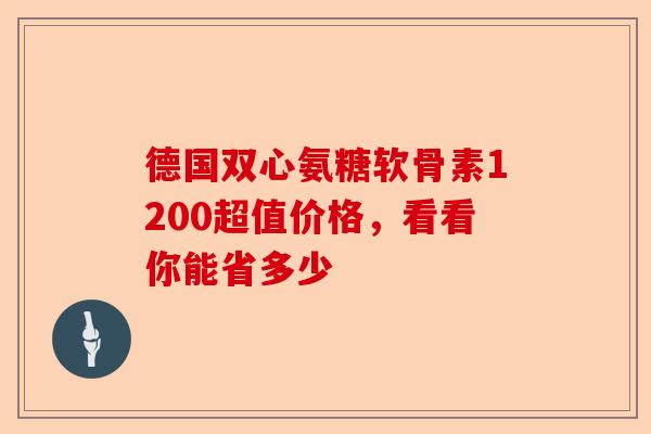德国双心氨糖软骨素1200超值价格，看看你能省多少