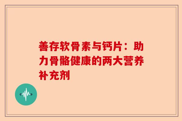 善存软骨素与钙片：助力骨骼健康的两大营养补充剂