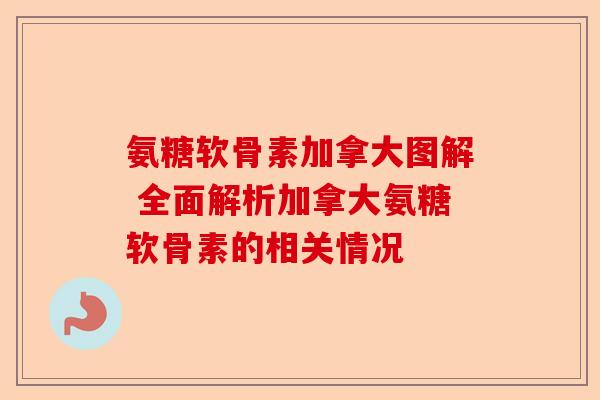 氨糖软骨素加拿大图解 全面解析加拿大氨糖软骨素的相关情况