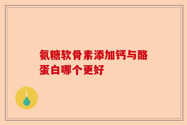氨糖软骨素添加钙与酪蛋白哪个更好