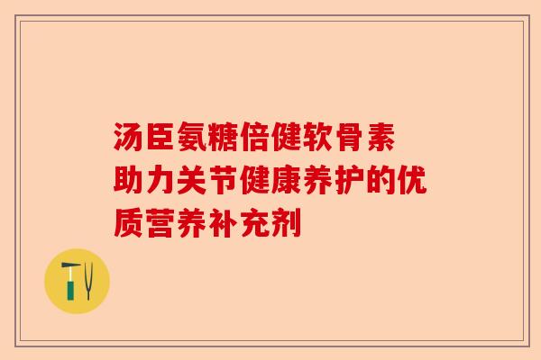 汤臣氨糖倍健软骨素 助力关节健康养护的优质营养补充剂