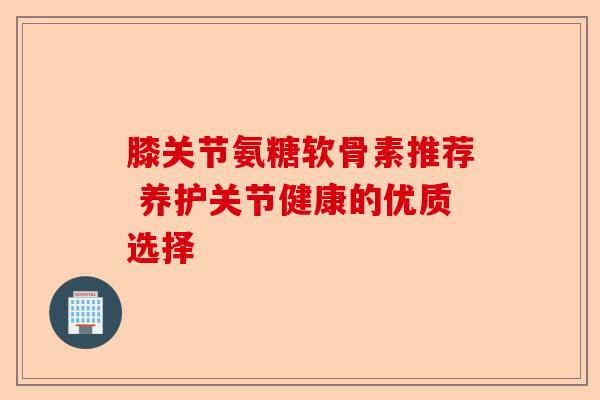 膝关节氨糖软骨素推荐 养护关节健康的优质选择